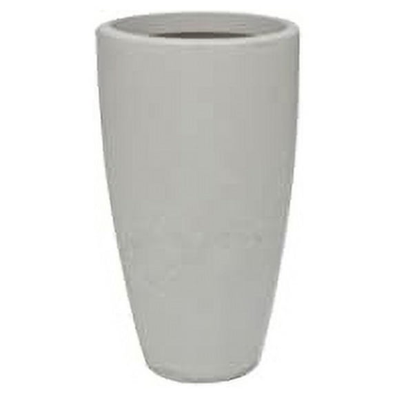 Ecobo 20.9 inches Eco-Friendly Round Pot Planter Vicenza Indoor/Outdoor use, Durable, Versatile & Lightweight, Designed by Brazilian Artisans, Contemporary All-Weather Design –White