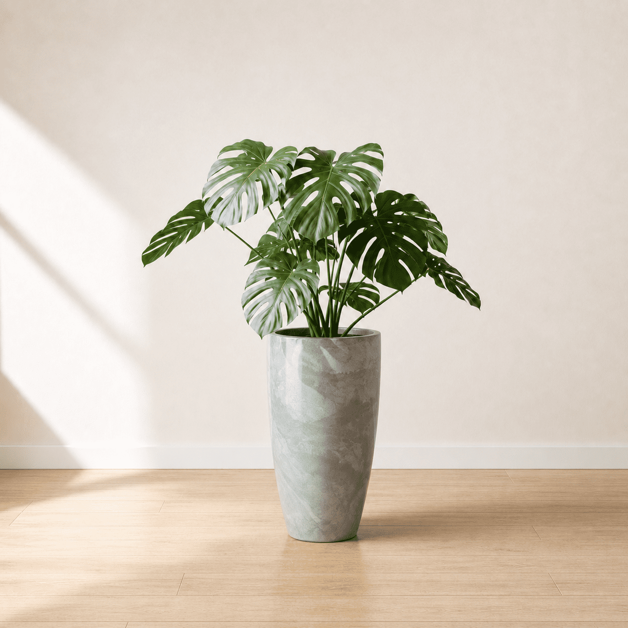 Ecobo 20.9 inches Eco-Friendly Round Pot Planter Vicenza Indoor/Outdoor use, Durable, Versatile & Lightweight, Designed by Brazilian Artisans, Contemporary All-Weather Design –Grey