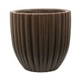 thumbnail image 1 of Ecobo 21.7" Tall, Eco-Freindly Round Pot Planter, Onda Indoor/Outdoor use, Durable, Versatile & Lightweight, Designed by Brazilian Artisans, Contemporary All-Weather Design – Brown, 1 of 4