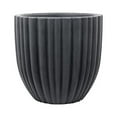 thumbnail image 1 of Ecobo 21.7" Tall, Eco-Friendly Round Planter Indoor/Outdoor use, Durable, Versatile & Lightweight, Designed by Brazilian Artisans, Contemporary All-Weather Design –Dark Gray, 1 of 3