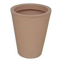 Ecobo 21.7inches Eco-Friendly Round Pot Planter, Tropicana Indoor/Outdoor use, Durable, Versatile & Lightweight, Designed by Brazilian Artisans, Contemporary All-Weather Design – Marbled Orange