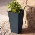 thumbnail image 1 of Ecobo 22.8" Tall Planter | Eco-Friendly, Durable, Lightweight | Indoor/Outdoor Use, All-Weather, Contemporary Design by Brazilian Artisans - Dark Gray, 1 of 5