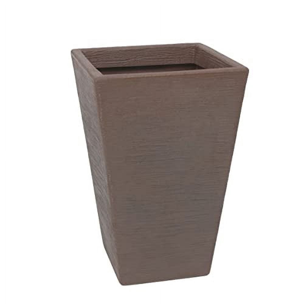 Ecobo 23.6 inches Eco-Friendly Rectangular Pot Planter, Elemento Indoor/Outdoor use, Durable, Versatile & Lightweight, Designed by Brazilian Artisans, Contemporary All-Weather Desgn - Brown