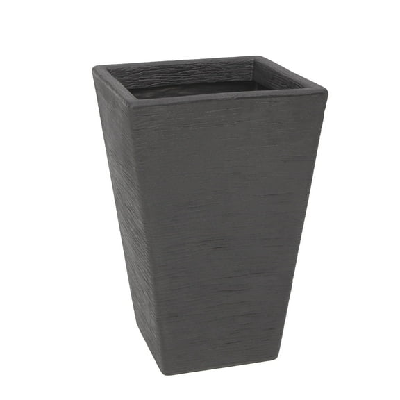 Ecobo 23.6 inches Eco-Friendly Rectangular Pot Planter, Elemento Indoor/Outdoor use, Durable, Versatile & Lightweight, Designed by Brazilian Artisans, Contemporary All-Weather Design - Black