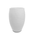 thumbnail image 1 of Ecobo 23.6 inches Eco-Friendly Round Pot Planter Ravina Indoor/Outdoor use, Durable, Versatile & Lightweight, Designed by Brazilian Artisans, Contemporary All-Weather Design –White, 1 of 4