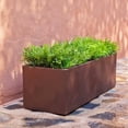 thumbnail image 1 of Ecobo 24" Wide Planter | Eco-Friendly, Durable, Lightweight | Indoor/Outdoor Use, All-Weather, Contemporary Design by Brazilian Artisans - Marbled Brown, 1 of 4