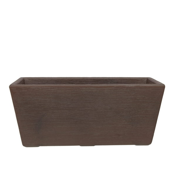 Ecobo 31.5’’ Eco-Friendly Rectangular Planter Box - Elemento Indoor/Outdoor Planter for Flowers & Tall Plants - Contemporary All-Weather Design – Brown