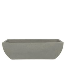 Ecobo 31.5’’ Wide Eco-Friendly Rectangular Planter Box - Capri Indoor/Outdoor Planter for Flowers & Plants - Contemporary All-Weather Design – Gray