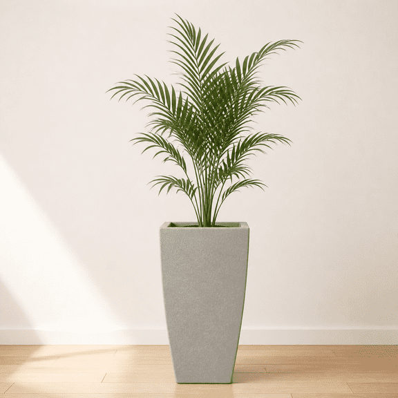 Ecobo 35.4 inches Eco-Friendly Rectangular Pot Planter, Capri Indoor/Outdoor use, Durable, Versatile & Lightweight, Designed by Brazilian Artisans, Contemporary All-Weather Design – Grey