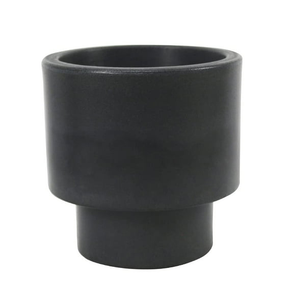 Ecobo 7.1 inches Eco-Friendly Round Pot Planter Indoor/Outdoor use, Durable, Versatile & Lightweight, Designed by Brazilian Artisans, Contemporary All-Weather Design –Black