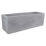 Ecobo 7.9 inches Eco-Friendly Rectangular Planter Indoor/Outdoor use, Durable, Versatile & Lightweight, Designed by Brazilian Artisans, Contemporary All-Weather Design – Grey