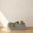 thumbnail image 1 of Ecobo 7.9 inches Eco-Friendly Rectangular Planter Indoor/Outdoor use, Durable, Versatile & Lightweight, Designed by Brazilian Artisans, Contemporary All-Weather Design – Grey, 1 of 8