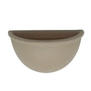 Ecobo 7.9 inches Eco-Friendly Round Pot Planter Indoor/Outdoor use, Durable, Versatile & Lightweight, Designed by Brazilian Artisans, Contemporary All-Weather Design –Beige