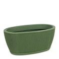 thumbnail image 1 of Ecobo 9.1 inches wide Eco-Friendly Oval Planter Box, Garoa Indoor/Outdoor use, Durable & Versatile, Designed by Brazilian Artisans, Contemporary All-Weather Design – Green, 1 of 5