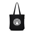 thumbnail image 1 of Ecoek Canvas Tote Bag with Zipper & Pocket, Stylish Cotton Handbag for Women, College, Travel & Shopping, 1 of 10