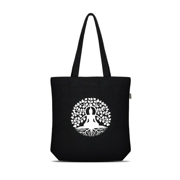 Ecoek Canvas Tote Bag with Zipper & Pocket, Stylish Cotton Handbag for Women, College, Travel & Shopping