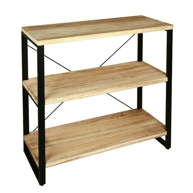 Ecoemx 3Tier Console Table, 30 inch Industrial Entryway Table, Light