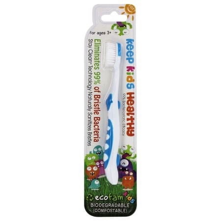 Ecofam Biodegradable Manual Toothbrush, Children Blue