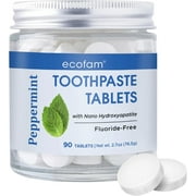 Toothpaste Tablets   Peppermint | Nano Hydroxyapatite Toothpaste Tablets Chewable | Fluoride Free l 90 Tabs