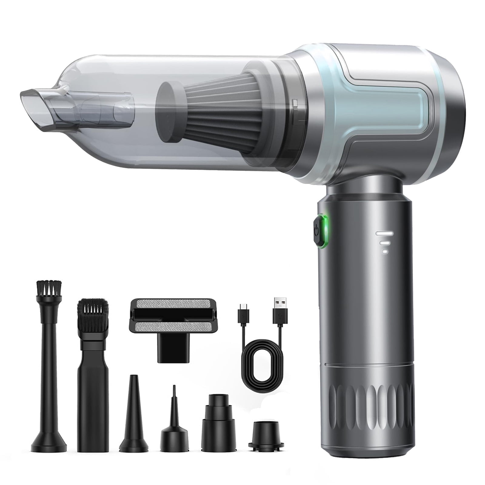 Ecoflick 7-in-1 Car Vacuum Cleaner Portable, 16000PA, Mini Vacuum Cleaner Cordless for Car, Home, Office
