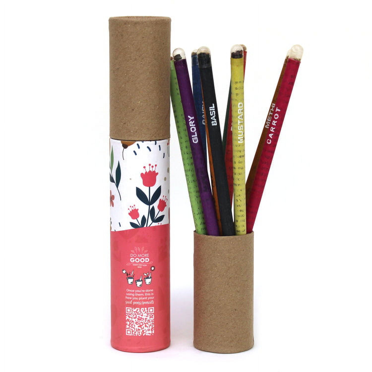 Ecofriendly Color Pencils (set of 10), Seed Color Pencils ,Plastic free color pens , Non toxic Color Pens , Chemical Free Color Pencils