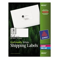 Ecofriendly Mailing Labels, Inkjet/laser Printers, 2 X 4, White, 10/sheet, 25 Sheets/pack | Bundle of 2 Packs