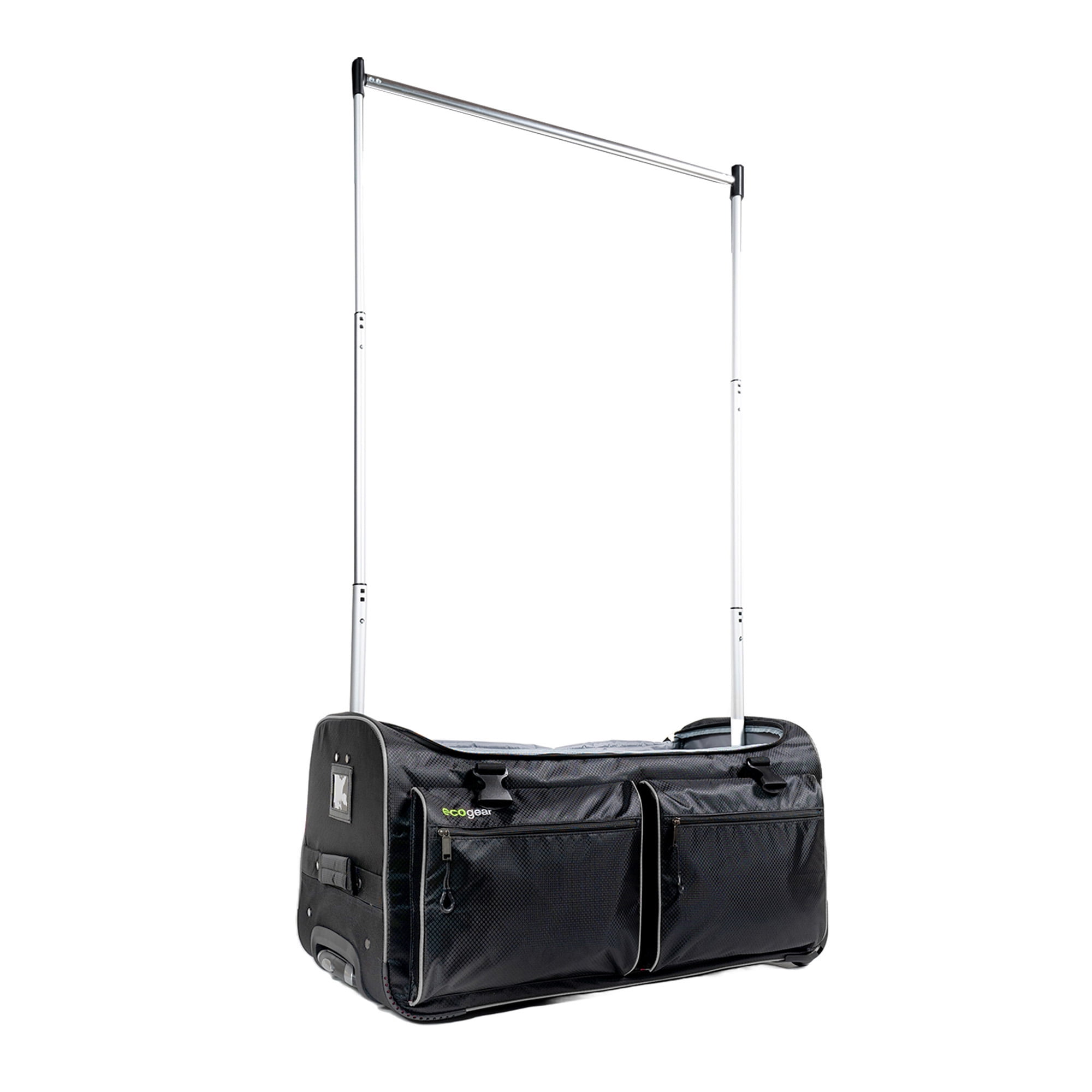 Ecogear 28" Garment Rack Duffel, Rolling Luggage with Inline Wheels, Collapsible/Foldable