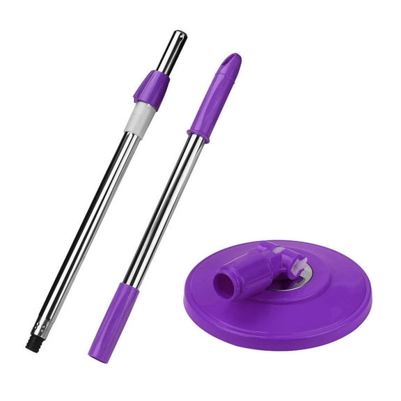 Ecohintz 360° Rotating Mop Handle Replacement - Quick-Connect Head & Adjustable Height, Universal Fit for Spin Mops, Lightweight & Sturdy | Effortless Floor Cleaning, Quick-Connect Mop Head, Purple