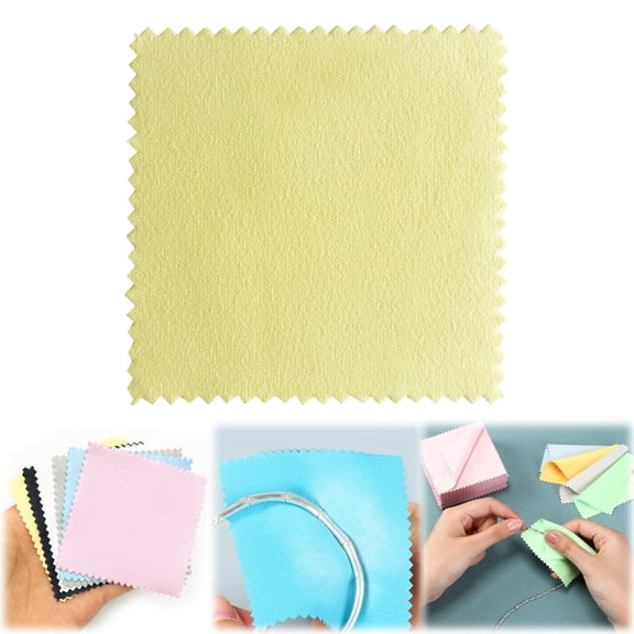 Ecohintz 8X8cm Jewelry Polishing Cloth - for Silver Gold Brass & Copper, Keeps Shine & Prevents Tarnish, Reusable & Chemical-Free, Essential for Fine Jewelry Care, Silver Cleaning Cloth