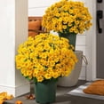 thumbnail image 1 of Ecohintz Artificial Fall Flowers Faux Chrysanthemum Mums for Outdoor Planters And Garden Decor, Uv Resistant Fade Proof Fake Plants for Patio Porch And Yard Decoration As Show, 1 of 8