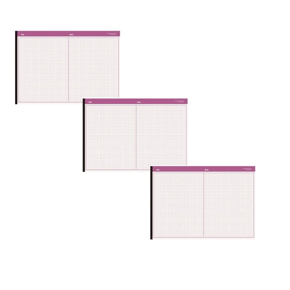 Ecohintz B5 Tearable Notepad - 3 Pack, 40 Pages Each - Detachable Writing Pad for Students - for Daily Writing, Note Taking & Memo - Easy Tear, Clean Edge - Letter Size, B5 Legal Pad, Purple