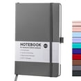 thumbnail image 1 of Ecohintz Classic A5 Ruled Journal - Leather Hardcover with Elastic Closure for Field Notes, Client Meetings & Personal Memoirs | 100GSM Thick Paper & Inner Pocket, 03#, 1 of 9