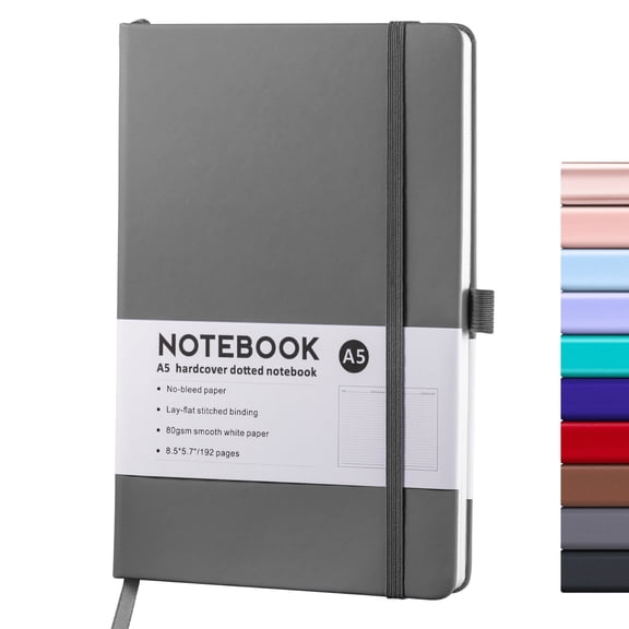 Ecohintz Classic A5 Ruled Journal - Leather Hardcover with Elastic Closure for Field Notes, Client Meetings & Personal Memoirs | 100GSM Thick Paper & Inner Pocket, 03#