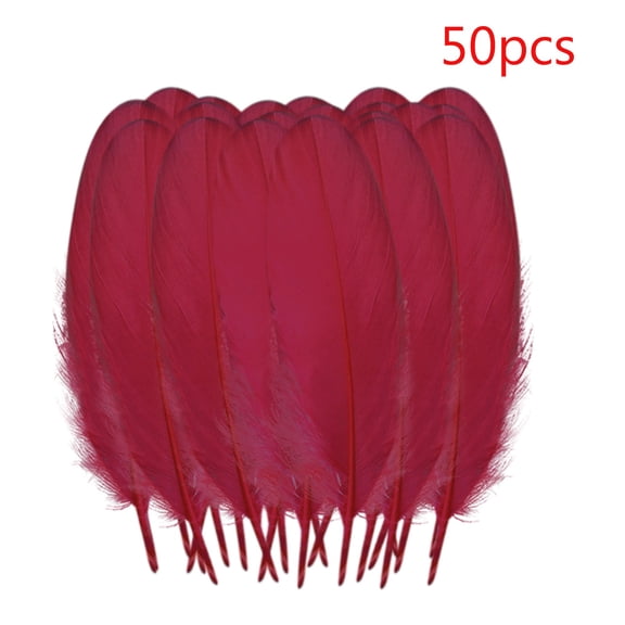 Ecohintz Colored Goose Feathers for Diy Crafts (50 Pcs)&nbsp;- 12-16Cm Feathers, for Sunflower Wall Decor, Dreamcatchers, Costume & Hair Accessories, Assorted Colors, Colored Goose Plumes
