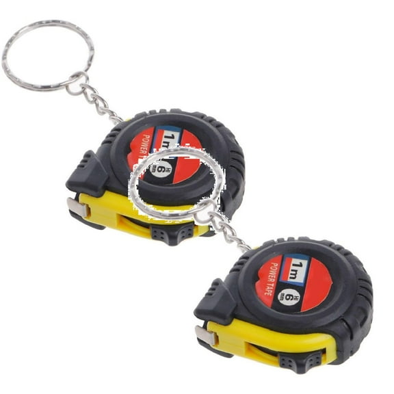 Ecohintz Pocket Retractable Tape Measure (1m, 2-Pack) - Compact Keychain Metric Ruler with Random Color - Portable Tool for DIY, Home & Craft - Easy to Carry