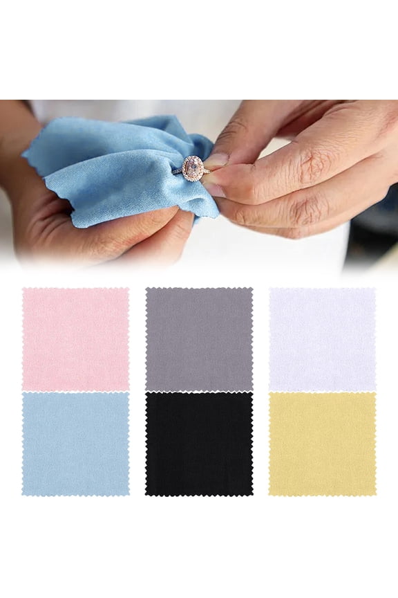 Silver Polishing Cloth - Reusable Jewelry Cleaning Cloth, Restores Shine & Removes Tarnish, Safe for Delicate Gemstones & Antiques, Travel-Friendly Size, Jewelry Cleaner, Blue