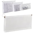 thumbnail image 1 of Ecohintz Transparent Plastic Zipper Envelope - Receipt & Sticker Storage Case - Waterproof & Tear-Resistant for Index Cards - Document Organizer for Travel & Office, Waterproof Document Pouch, 1 of 6