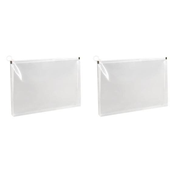 Ecohintz Transparent Plastic Zipper Envelope - Receipt & Sticker Storage Case - Waterproof & Tear-Resistant for Index Cards - Document Organizer for Travel & Office, Waterproof Document Pouch
