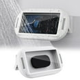 thumbnail image 1 of Ecohintz Waterproof Shower Phone Holder - 480° Rotation & Angle Adjustable Wall Mount, Foldable Extending Case for 6.8" Screens, Suction Cup for Bathroom & Kitchen, Touchscreen-Friendly, White, 1 of 8