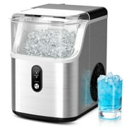 Ecojoy Countertop Chewable Nugget Ice Maker with 33lbs Daily Output, Quiet Operation & Portable Design for Home/Office Use