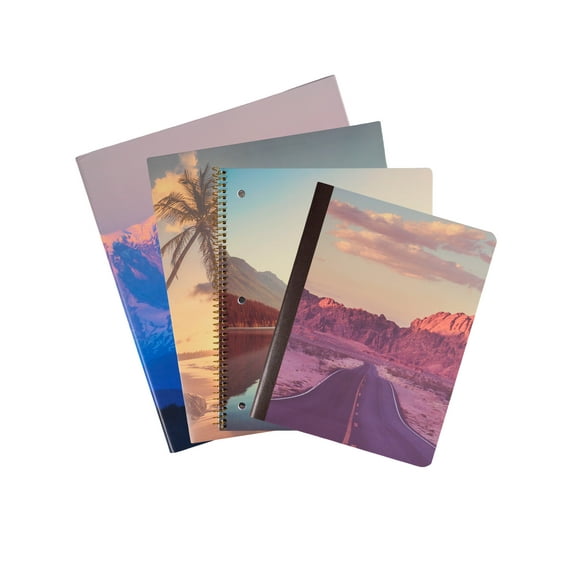 Ecokind by U Style Landscapes 4 Pack Fashion Stationery Bundle