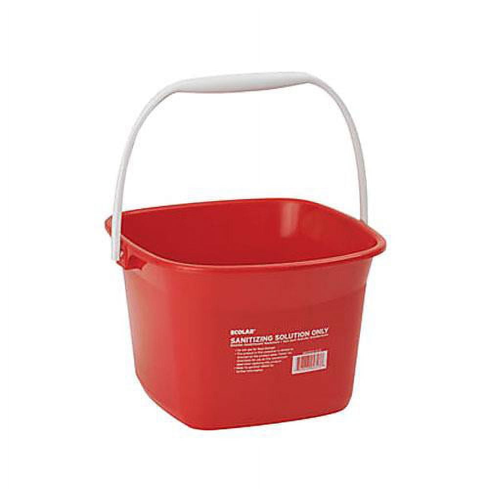 Ecolab 605031231 6 qt Red Sanitizer Bucket