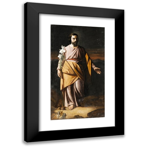 Ecole française du XIXe siècle 12x18 Black Modern Framed Museum Art Print Titled - Saint Joseph