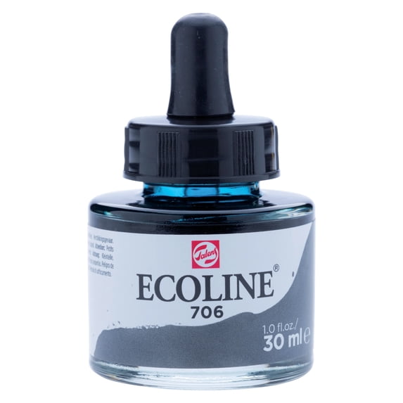 Ecoline Liquid Watercolour, 30ml Jar, Deep Grey