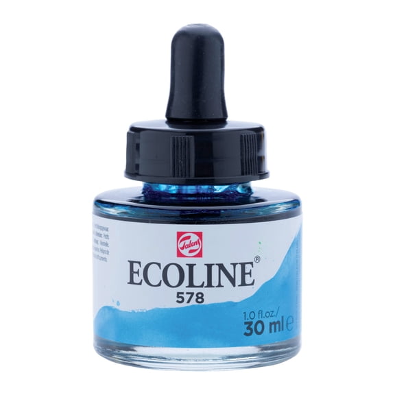 Ecoline Liquid Watercolour, 30ml Jar, Skyblue Cyan