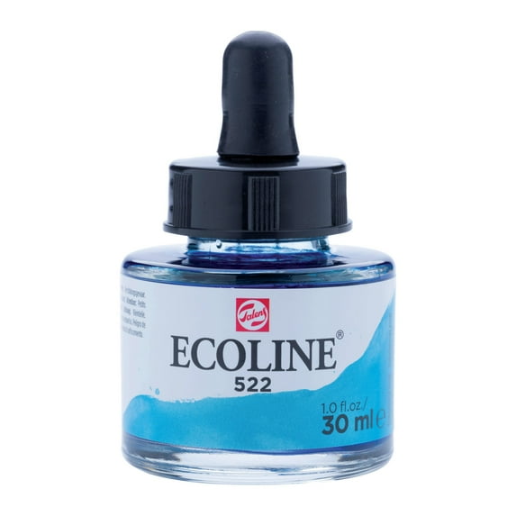Ecoline Liquid Watercolour, 30ml Jar, Turqupoise Blue