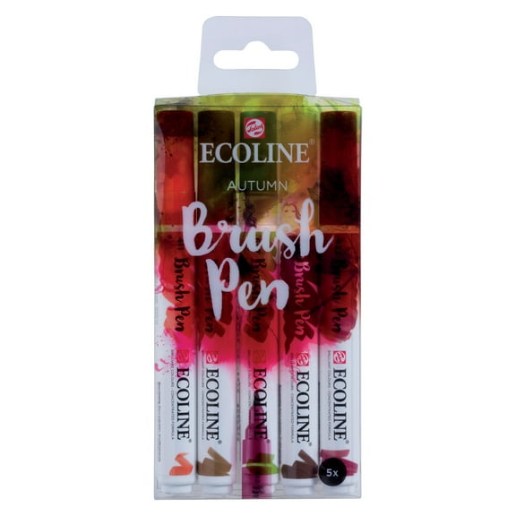 Ecoline Liquid Watercolour Brush Pen, 5-Color Autumn Set