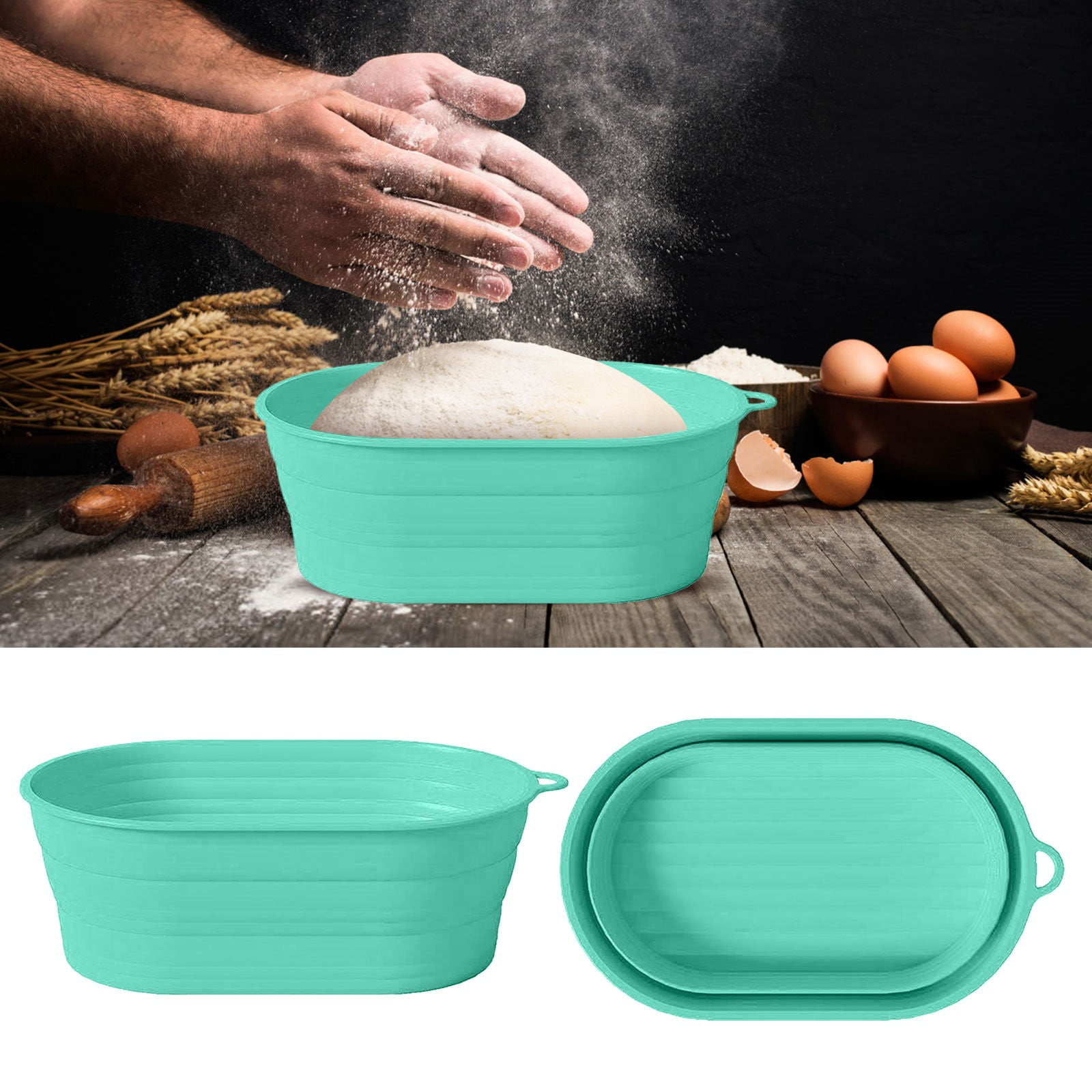 Ecolivings Kitchen Fork Bread Proofing Basket Silicone Bread Baking