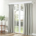 thumbnail image 1 of Ecologee Textured 100% Blackout Indoor Curtains 2 Pack Panel Set - 100% Recycled, Taupe, 40" W x 63" L, 1 of 9