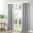thumbnail image 1 of Ecologee Textured Total Blackout Curtains 2 pack Panel Set, Rod Pocket, Gray, 40" x 95", 1 of 9
